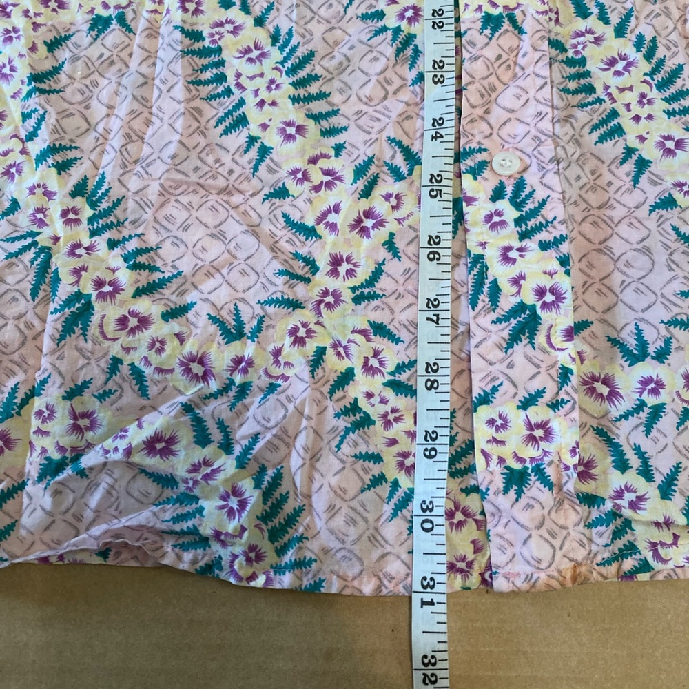 Reyn Spooner Pink Flowers Hawaiian Print Shirt size M - Picture 4 of 7